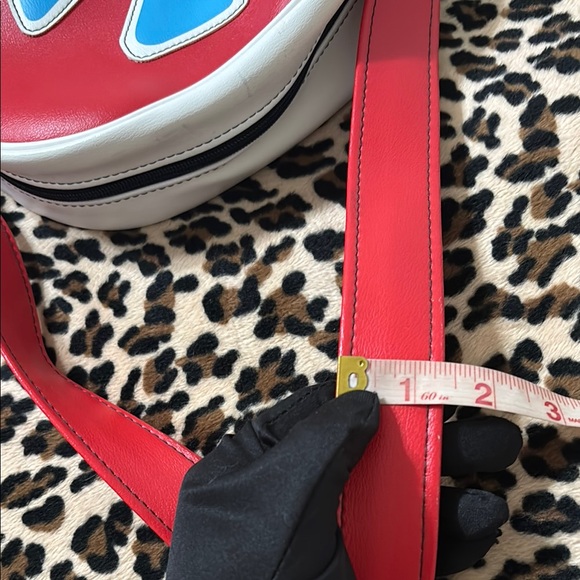 2003 PAUL FRANK β€οΈπ Vintage Zipper Shoulder Bag Y2K Red Blue William the Mouse - Picture 11 of 16